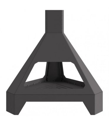 vidaXL Fire Pit Black 50 x 43 x 52 cm Steel — Colour: Cold-rolled steel/black