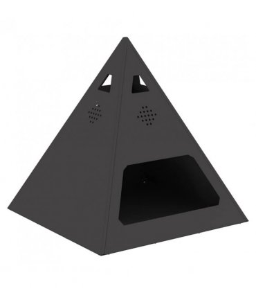 vidaXL Fire Pit Black 50 x 50 x 51 cm Steel — Colour: Cold-rolled steel/black