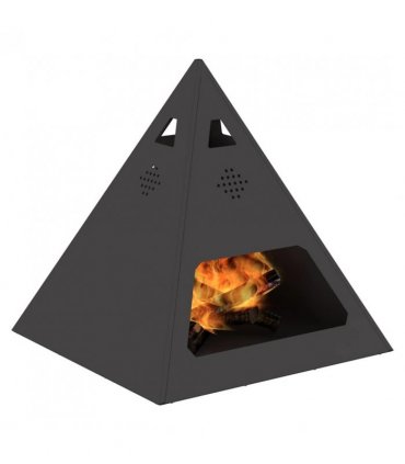 vidaXL Fire Pit Black 50 x 50 x 51 cm Steel — Colour: Cold-rolled steel/black