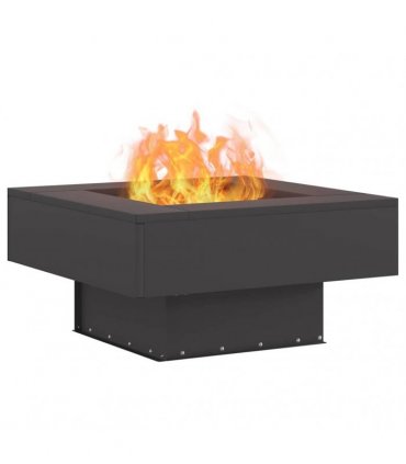 vidaXL Fire Pit Black 60 x 60 x 30 cm Steel — Colour: Cold-rolled steel/black — V0672058108