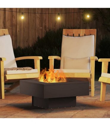 vidaXL Fire Pit Black 60 x 60 x 30 cm Steel — Colour: Cold-rolled steel/black — V0672058108