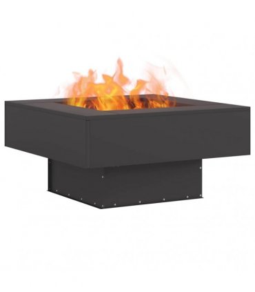 vidaXL Fire Pit Black 80 x 80 x 40 cm Steel — Colour: Cold-rolled steel/black — V0672058111