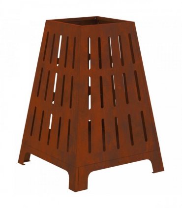 vidaXL Fire Pit Brown 50 x 50 x 70 cm Weathering Steel — Colour: Weathering steel/brown