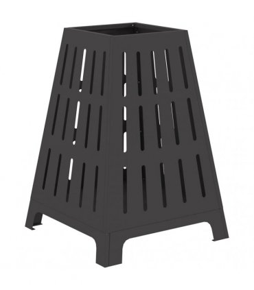 vidaXL Fire Pit Black 50 x 50 x 70 cm Steel — Colour: Cold-rolled steel/black