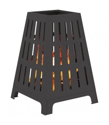vidaXL Fire Pit Black 50 x 50 x 70 cm Steel — Colour: Cold-rolled steel/black