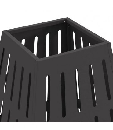 vidaXL Fire Pit Black 50 x 50 x 70 cm Steel — Colour: Cold-rolled steel/black