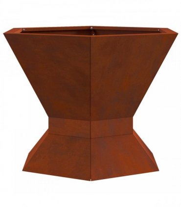 vidaXL Fire Pit Brown 50 x 50 x 40 cm Weathering Steel — Colour: Weathering steel/brown