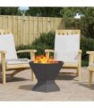 vidaXL Fire Pit Black 50 x 50 x 40 cm Steel — Colour: Cold-rolled steel/black
