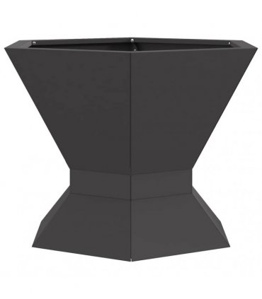 vidaXL Fire Pit Black 50 x 50 x 40 cm Steel — Colour: Cold-rolled steel/black