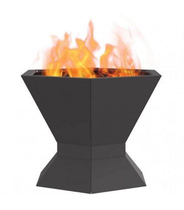 vidaXL Fire Pit Black 50 x 50 x 40 cm Steel — Colour: Cold-rolled steel/black
