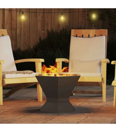 vidaXL Fire Pit Black 50 x 50 x 40 cm Steel — Colour: Cold-rolled steel/black