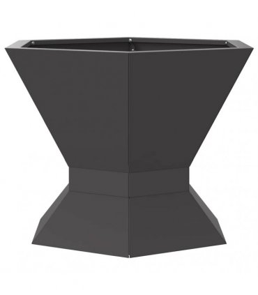 vidaXL Fire Pit Black 50 x 50 x 40 cm Steel — Colour: Cold-rolled steel/black
