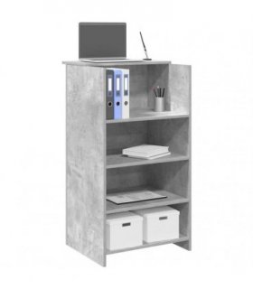 vidaXL Reception Desk Concrete Grey 55x50x103.5 cm Engineered Wood — Size: 55 x 50 x 103.5 cm