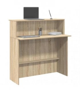 vidaXL Reception Desk Sonoma Oak 100x50x103.5 cm Engineered Wood