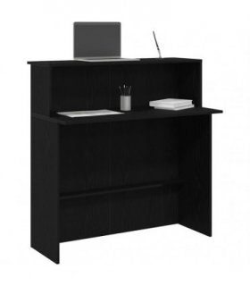 vidaXL Reception Desk Black 100x50x103.5 cm Engineered Wood