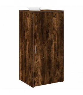 vidaXL Storage Cabinet Smoked Oak 50x45x103.5 cm Engineered Wood — Size: 50 x 45 x 103.5 cm