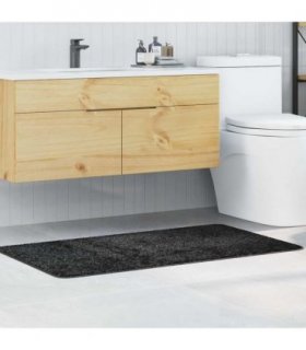 vidaXL Anti-slip Bath Mat Dark Grey 70 x 120 cm PP