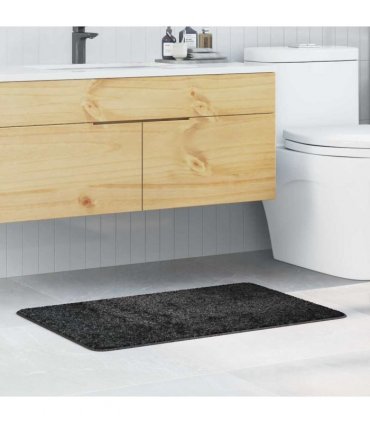 vidaXL Anti-slip Bath Mat Dark grey 60 x 90 cm PP