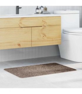 vidaXL Anti-slip Bath Mat Brown 60 x 90 cm PP