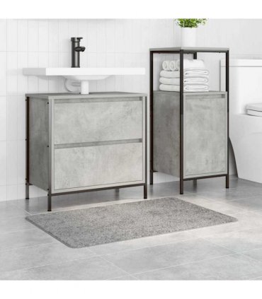 vidaXL Anti-slip Bath Mat Grey 60 x 90 cm PP