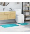 vidaXL Anti-slip Bath Mat Set 2 pcs Turquoise PP