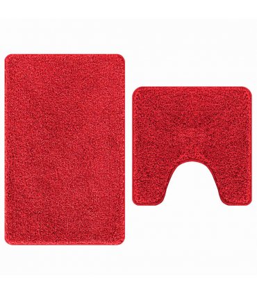 vidaXL Anti-slip Bath Mat Set 2 pcs Red PP