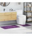vidaXL Anti-slip Bath Mat Set 2 pcs Purple PP