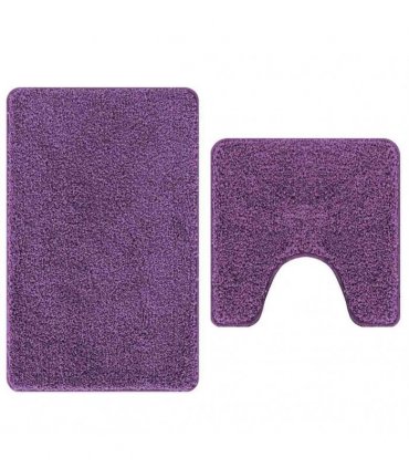 vidaXL Anti-slip Bath Mat Set 2 pcs Purple PP