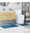 vidaXL Anti-slip Bath Mat Set 2 pcs Blue PP