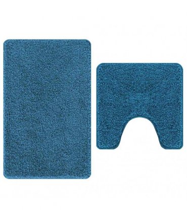vidaXL Anti-slip Bath Mat Set 2 pcs Blue PP
