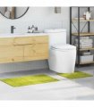 vidaXL Anti-slip Bath Mat Set 2 pcs Green PP