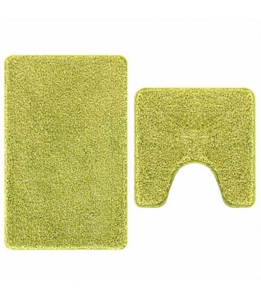 vidaXL Anti-slip Bath Mat Set 2 pcs Green PP