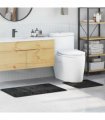 vidaXL Anti-slip Bath Mat Set 2 pcs Dark Grey PP