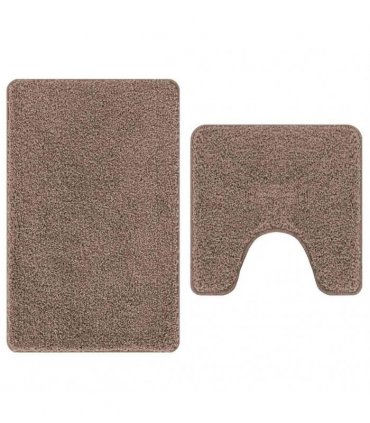 vidaXL Anti-slip Bath Mat Set 2 pcs Brown PP