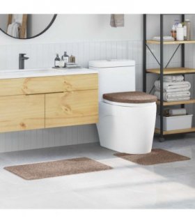vidaXL Anti-slip Bath Mat Set 3 pcs Brown PP