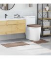 vidaXL Anti-slip Bath Mat Set 3 pcs Brown PP