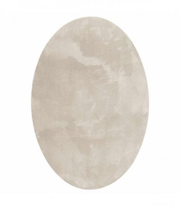 vidaXL Area Rugs Oval HUARTE Beige 140 x 200 cm 100% Polyester