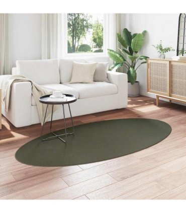 vidaXL Area Rugs Oval HUARTE Forest Green 100 x 200 cm 100% Polyester