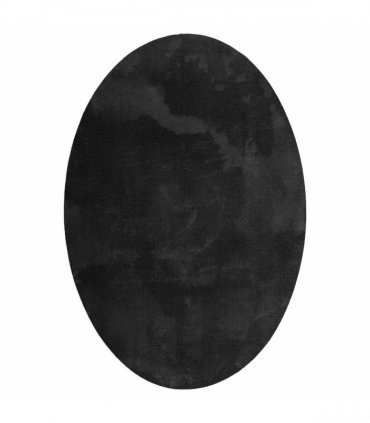 vidaXL Area Rugs Oval HUARTE Black 120 x 170 cm 100% Polyester