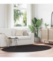 vidaXL Area Rugs Oval HUARTE Black 160 x 230 cm 100% Polyester
