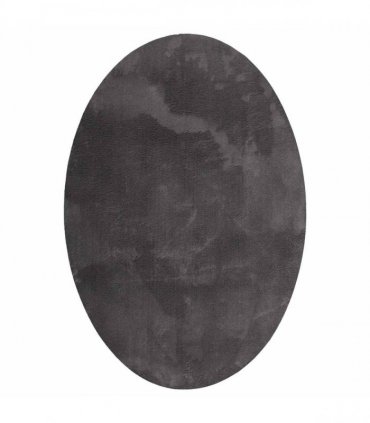 vidaXL Area Rugs Oval HUARTE Anthracite 120 x 170 cm 100% Polyester