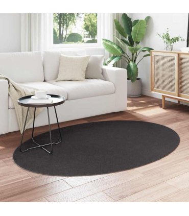 vidaXL Area Rugs Oval HUARTE Anthracite 120 x 170 cm 100% Polyester