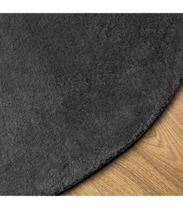 vidaXL Area Rugs Oval HUARTE Anthracite 120 x 170 cm 100% Polyester