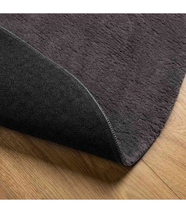vidaXL Area Rugs Oval HUARTE Anthracite 120 x 170 cm 100% Polyester