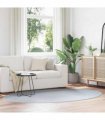 vidaXL Area Rugs Oval HUARTE Grey 160 x 230 cm 100% Polyester