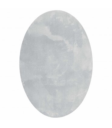 vidaXL Area Rugs Oval HUARTE Grey 160 x 230 cm 100% Polyester
