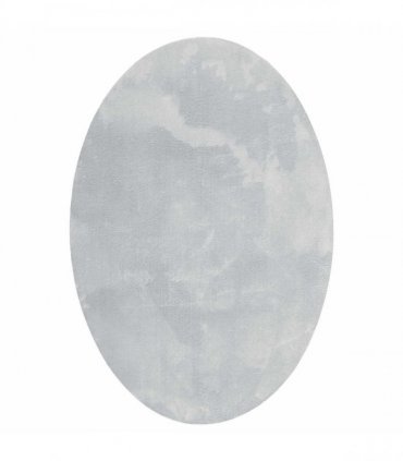 vidaXL Area Rugs Oval HUARTE Grey 140 x 200 cm 100% Polyester