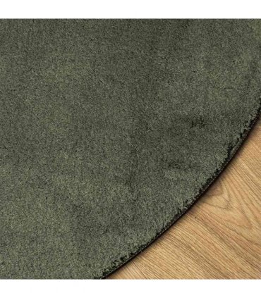 vidaXL Area Rugs Oval HUARTE Forest Green 140 x 200 cm 100% Polyester