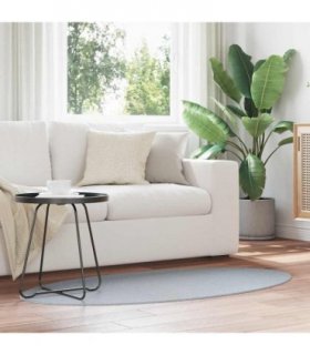 vidaXL Area Rugs Oval HUARTE Grey 80 x 150 cm 100% Polyester