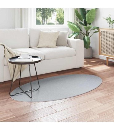 vidaXL Area Rugs Oval HUARTE Grey 80 x 150 cm 100% Polyester